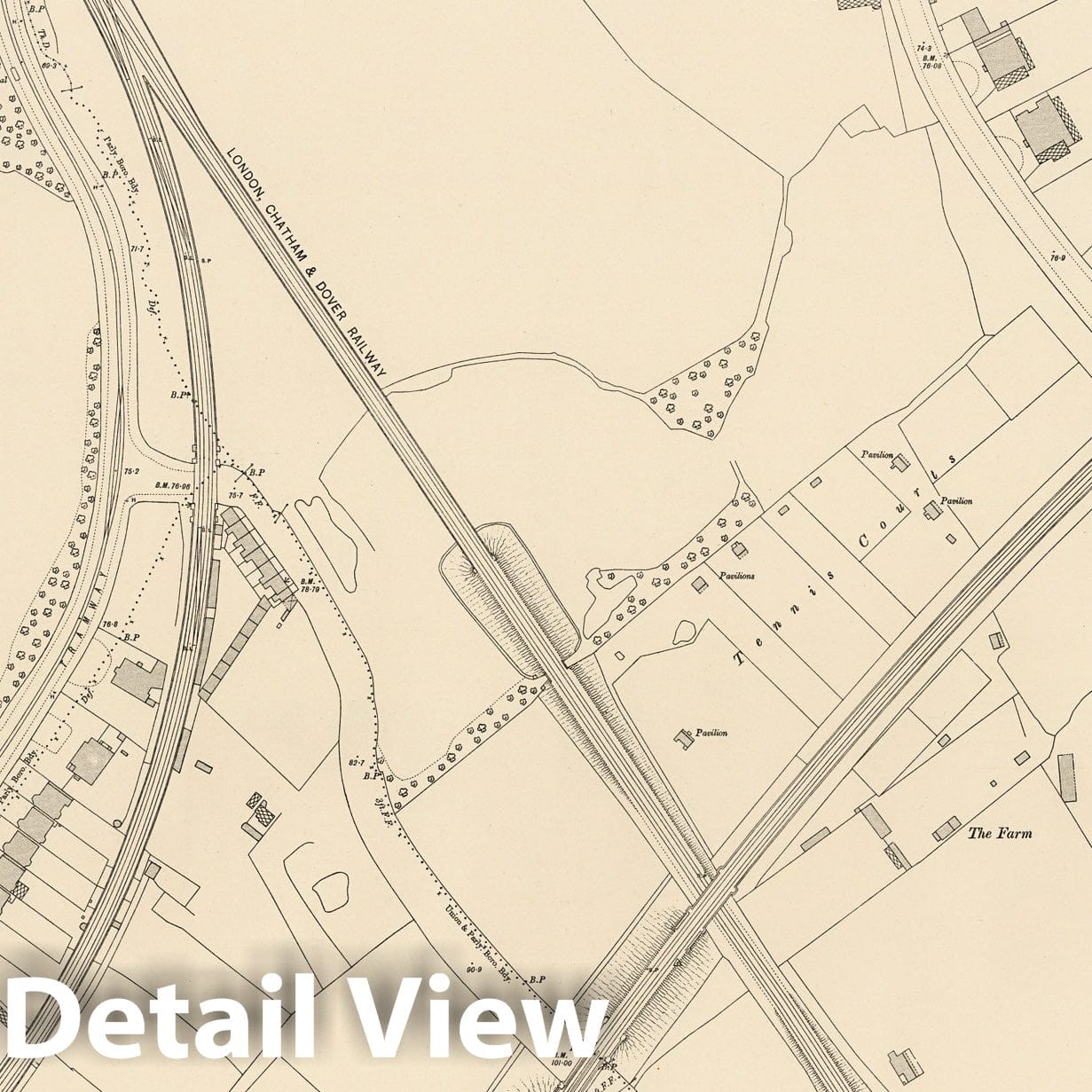 London Sheet XI.75 - 1895 Ordnance Survey City Plan Map Print