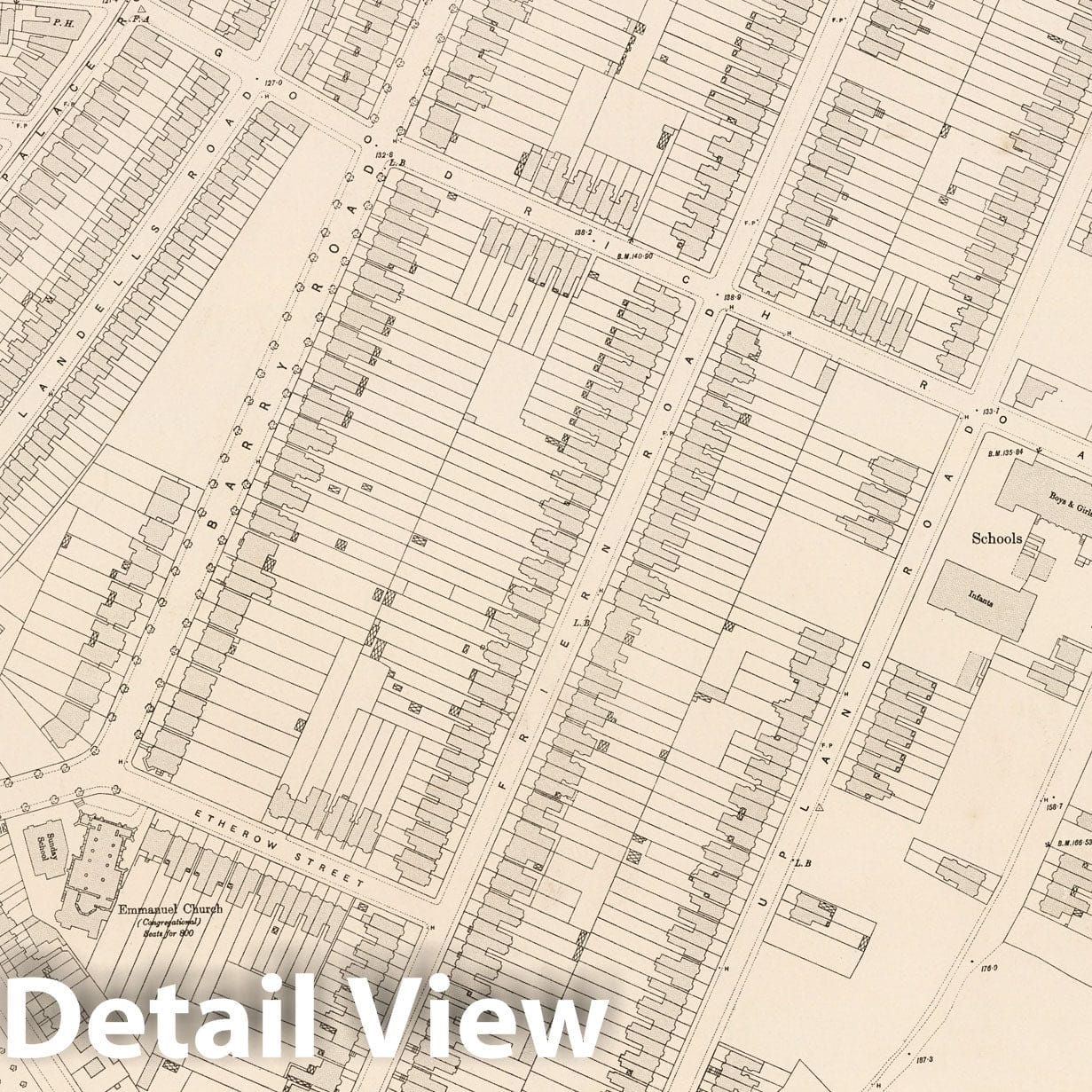 London, Sheet XI.77 - Survey Map, 1895 - Ordnance Survey Historical Print