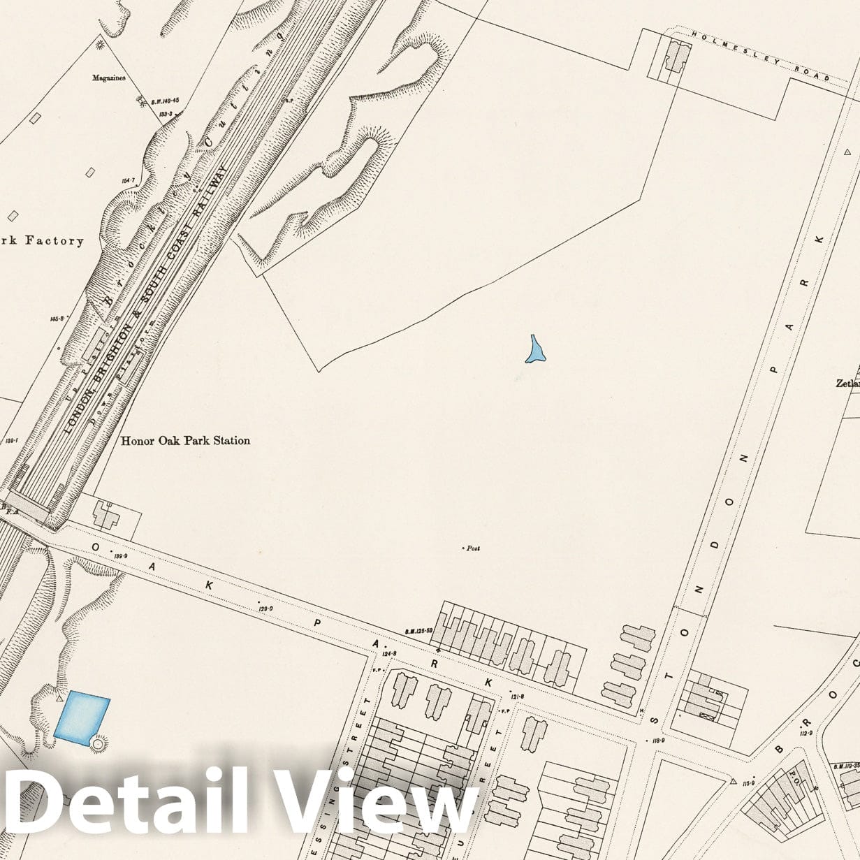 London, Sheet XI.79 - Survey Map, 1895 - Ordnance Survey Historical Print