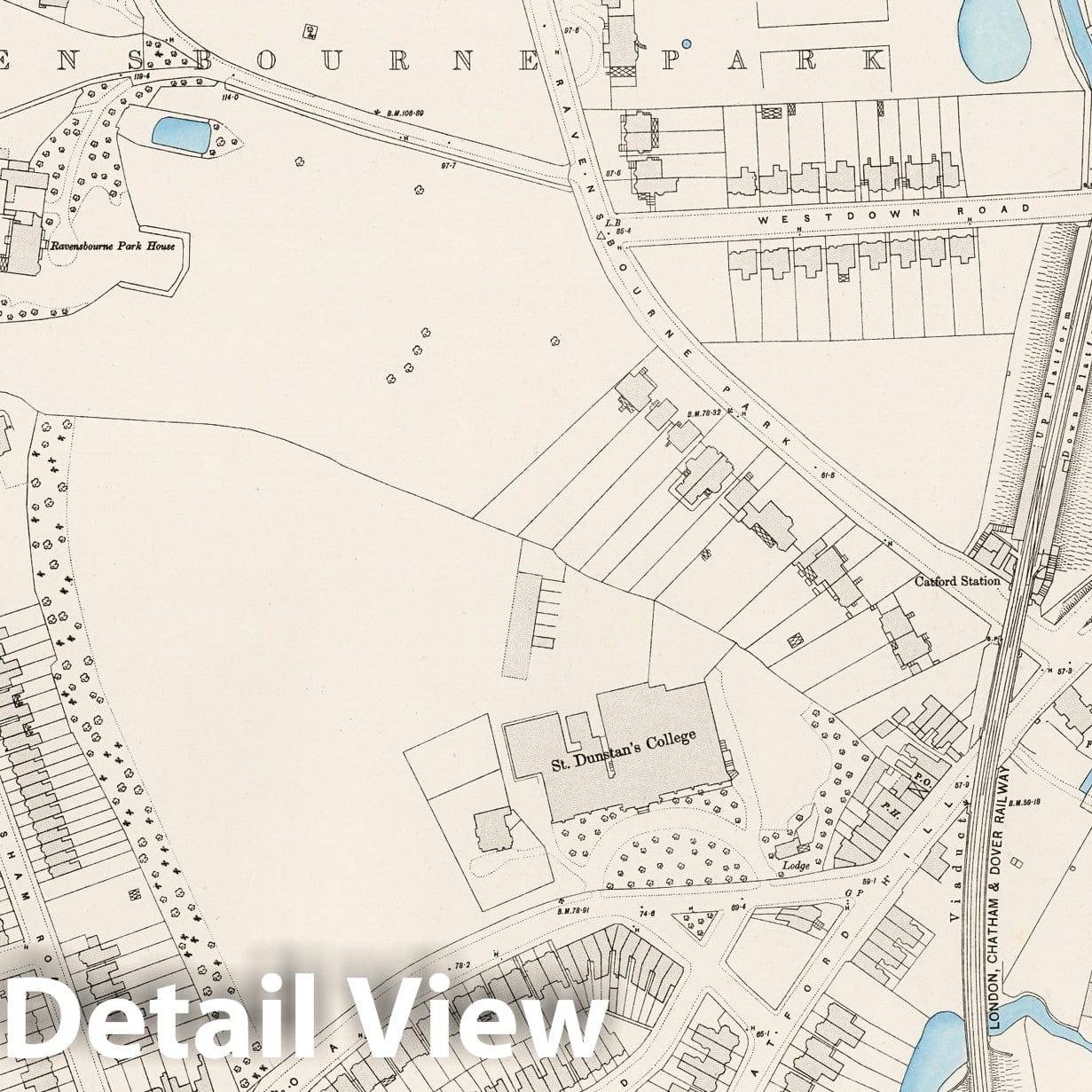 London, Sheet XI.90 - Survey Map, 1895 - Ordnance Survey Historical Print