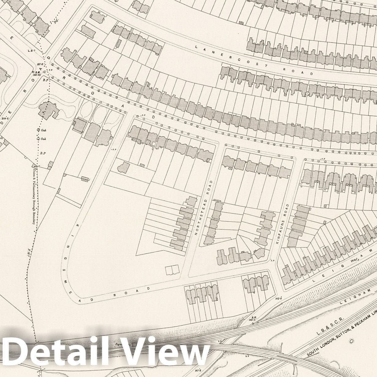 London, Sheet XI.94 - Survey Map, 1895 - Ordnance Survey Print