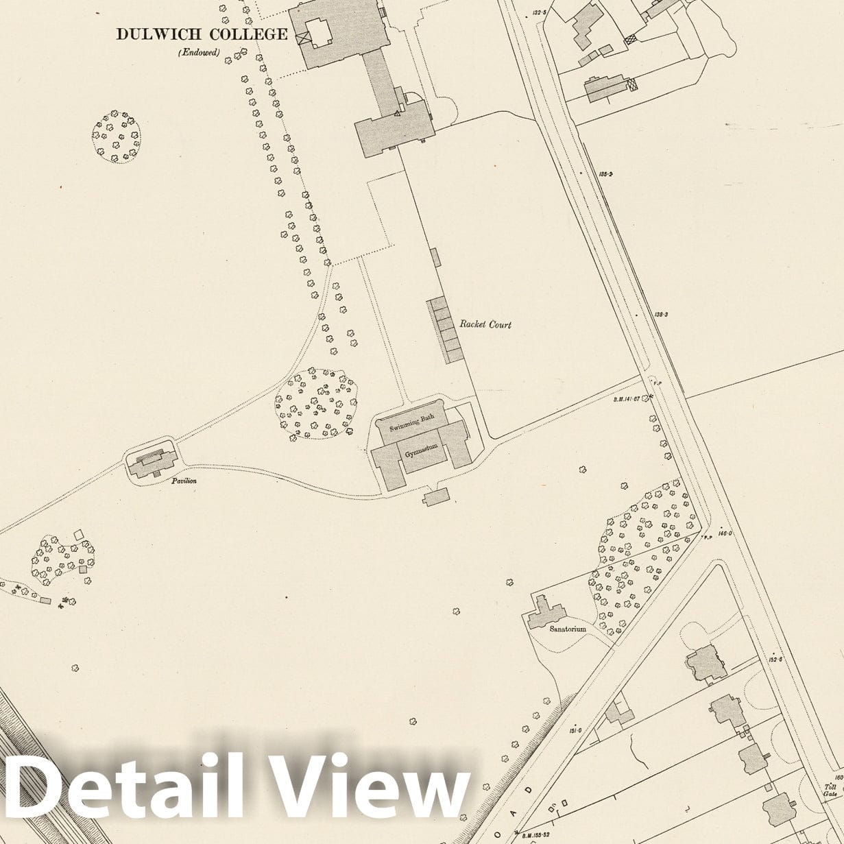 London, Sheet XI.96 - Survey Map, 1895 - Ordnance Survey Historical Print