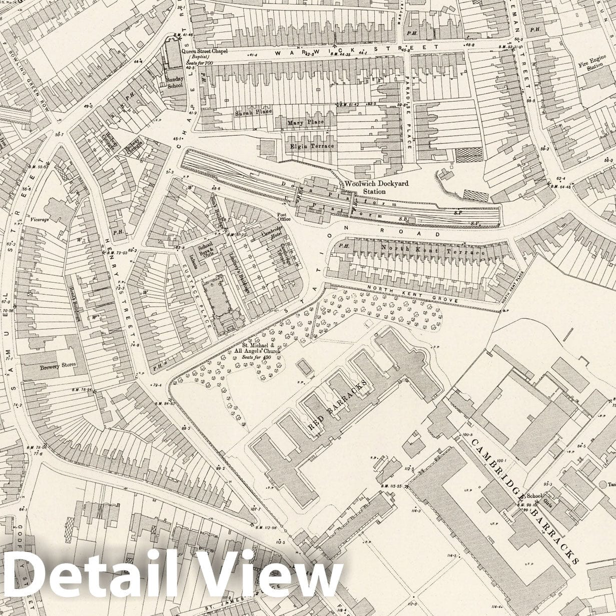 London, Sheet XII.6 - Survey Map, 1896 - Ordnance Survey Historical Print