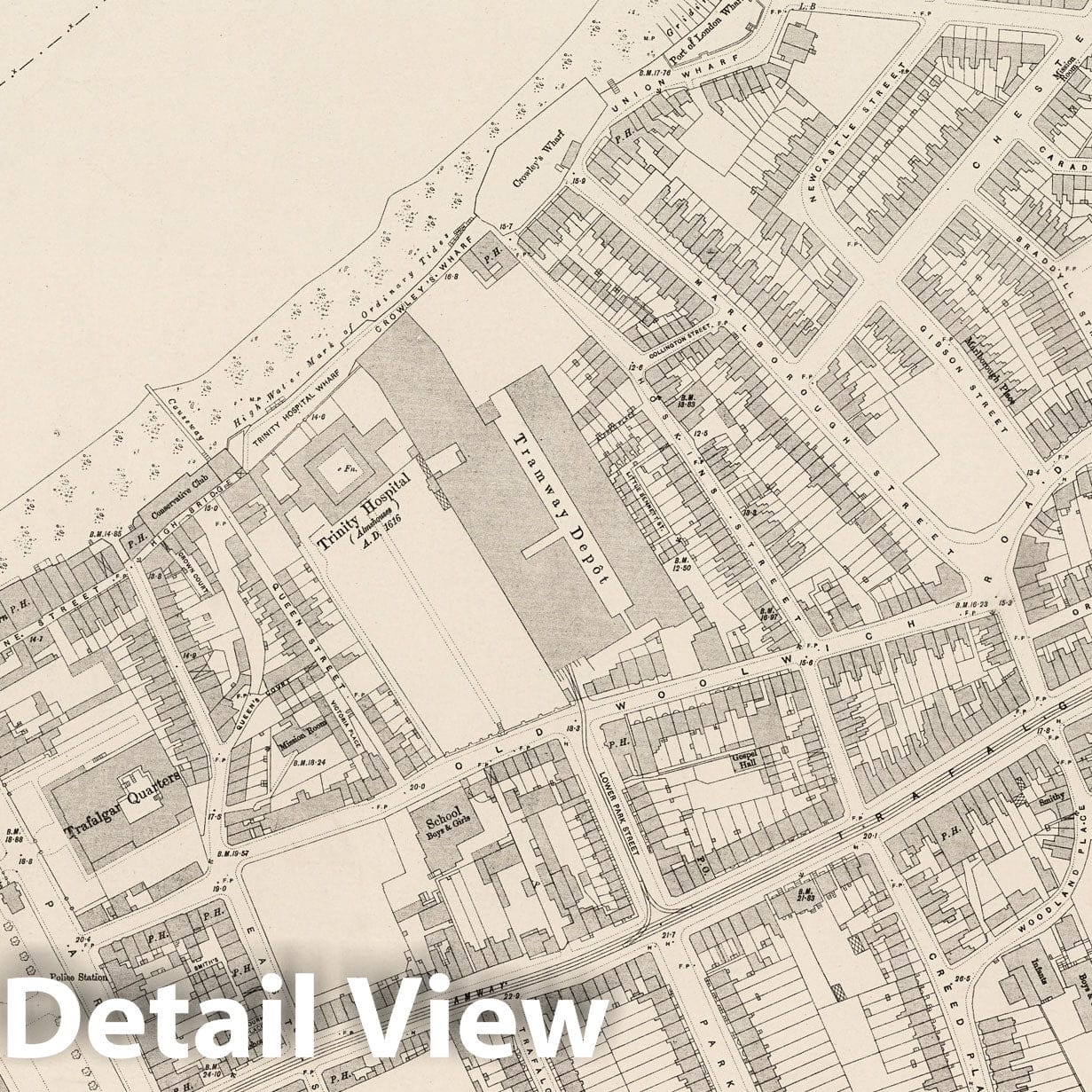 London Sheet XII.12 - Ordnance Survey Map 1895 - Historical City Plan Print