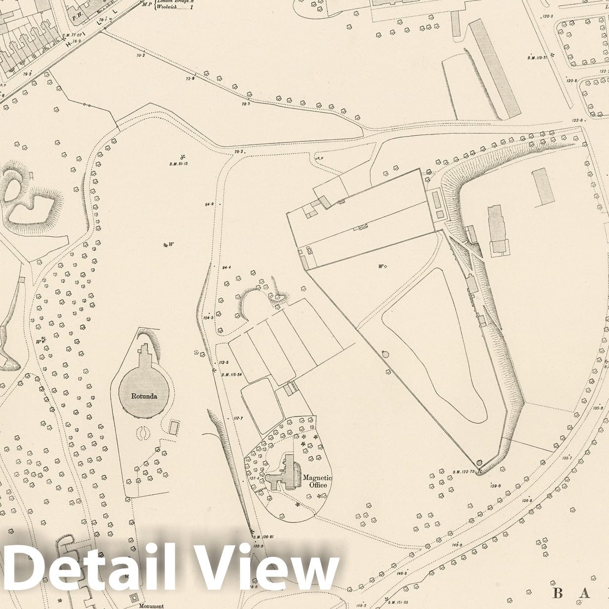 London, Sheet XII.16 - Survey Map, 1896 - Ordnance Survey Historical Map Print