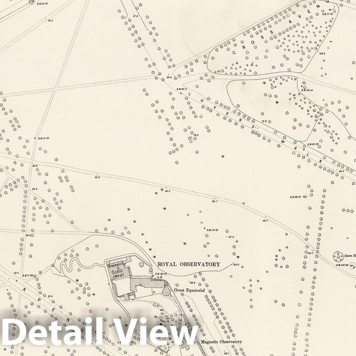 London, Sheet XII.22 - Survey Map, 1895 - Ordnance Survey Historical Print