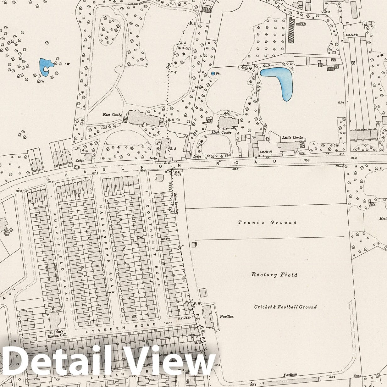 London, Sheet XII.24 - Survey Map, 1895 - Ordnance Survey Historical Print
