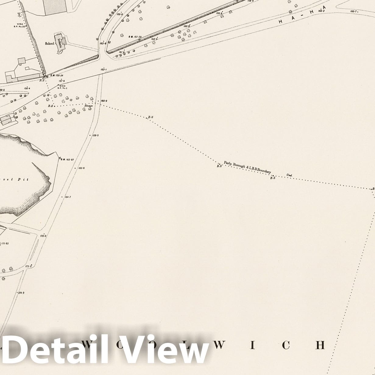 London, Sheet XII.26 - Survey Map, 1896 - Ordnance Survey Historical Print
