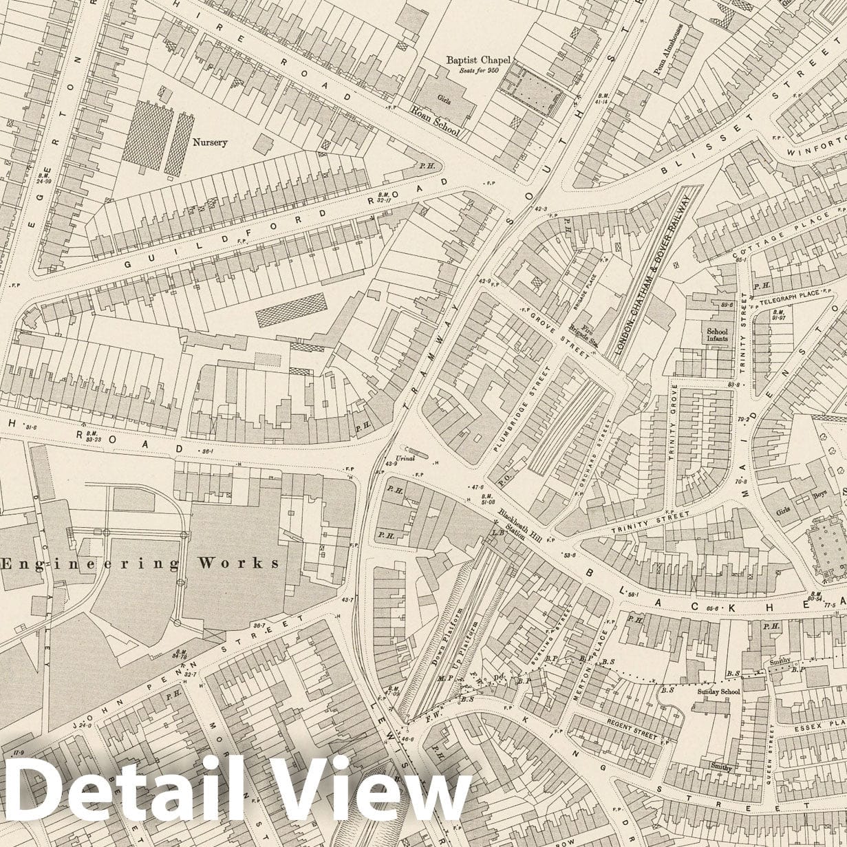 London, Sheet XII.31 - Survey Map, 1895 - Ordnance Survey Historical Print