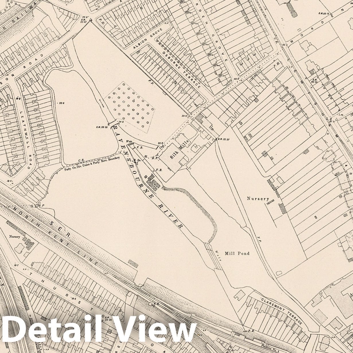 London Sheet XII.41 - Ordnance Survey Map 1895 - Historical City Plan Print