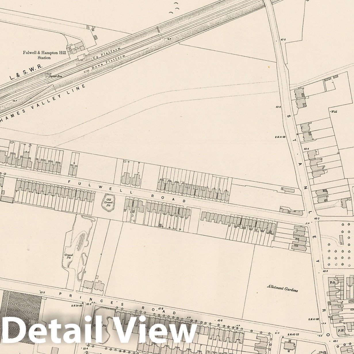 London - Survey Map, 1894 - Ordnance Survey Historical Map Print