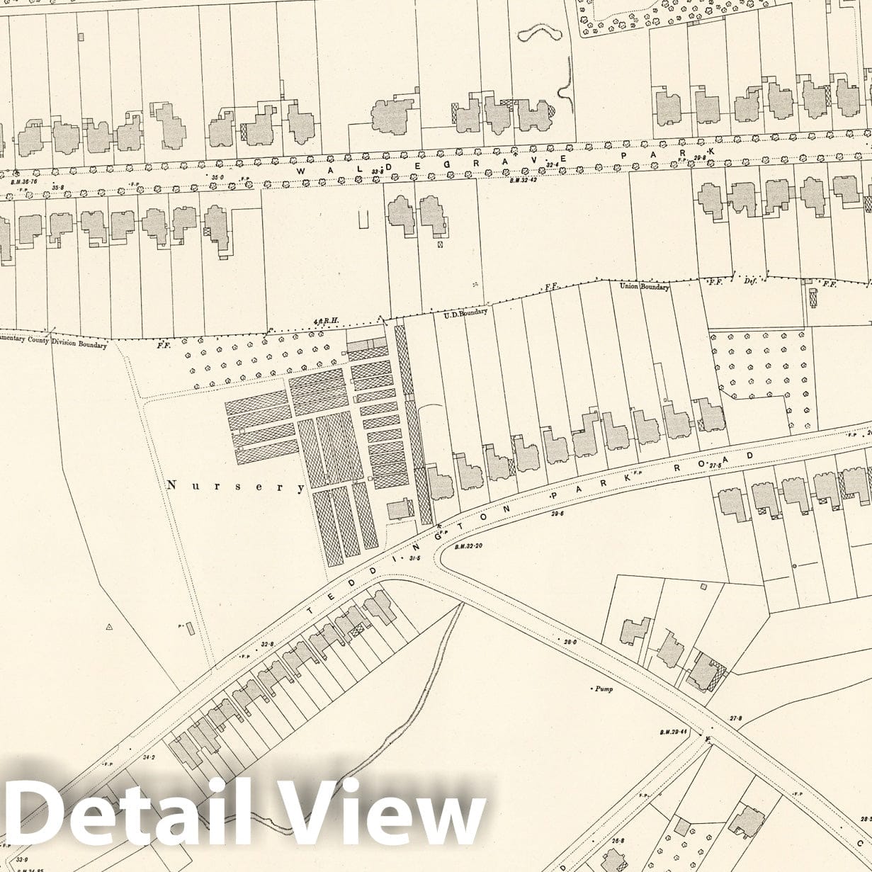 London - Survey Map, 1894 - Ordnance Survey Historical Map Print