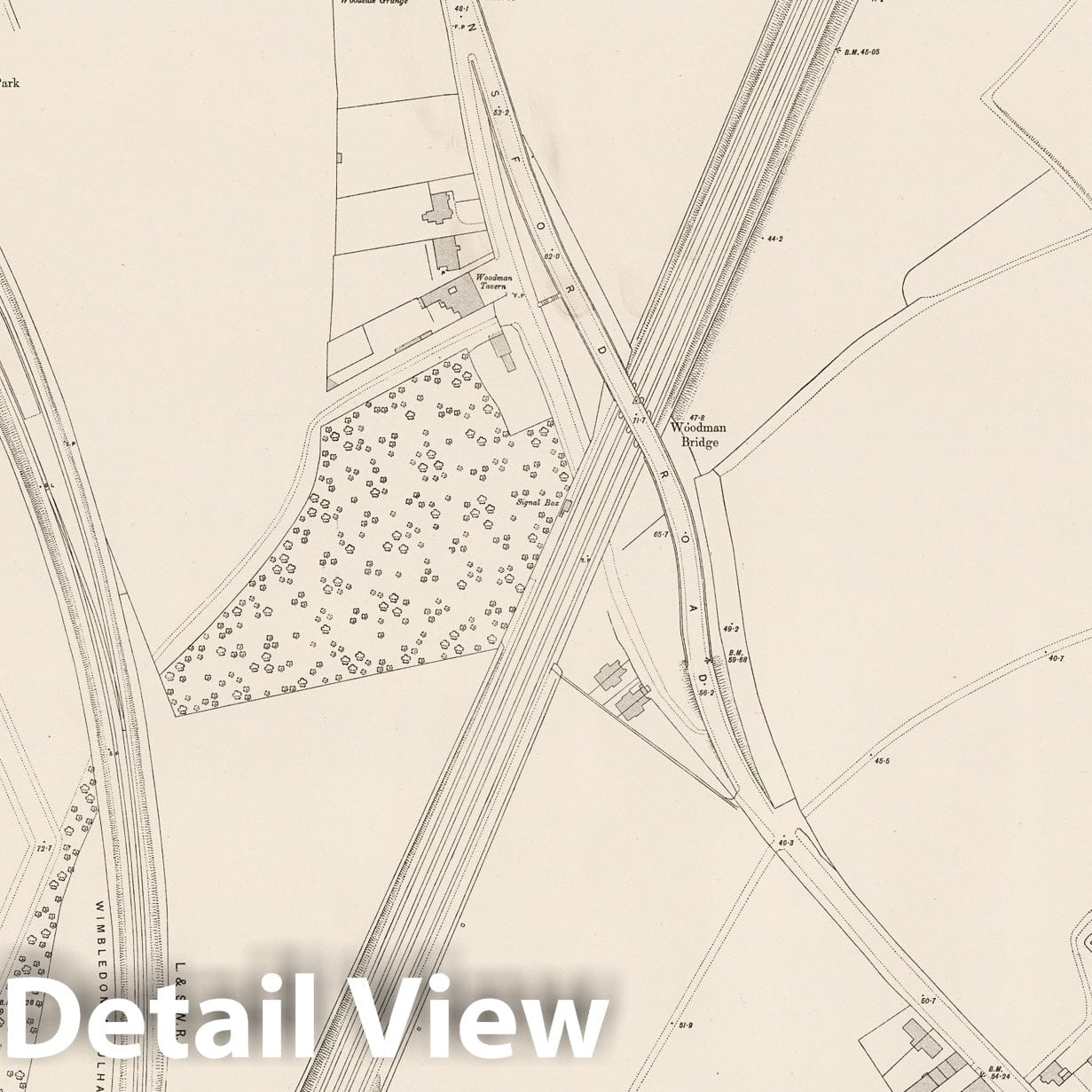 London, Sheet XIV.8 - Survey Map, 1895 - Ordnance Survey Print