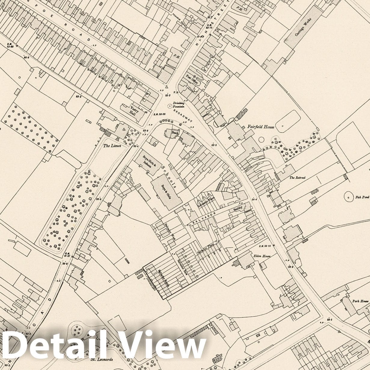 London - Survey Map, 1895 - Ordnance Survey City Plan Print