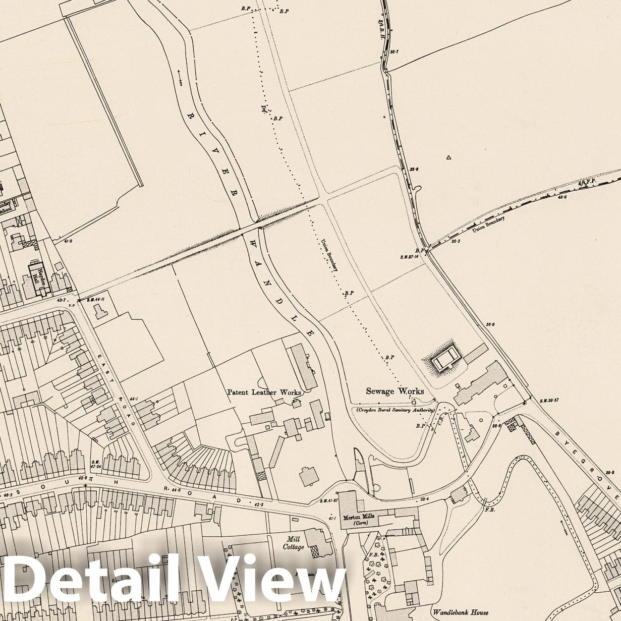 London - Survey Map, 1895 - Ordnance Survey Maps Historical Print