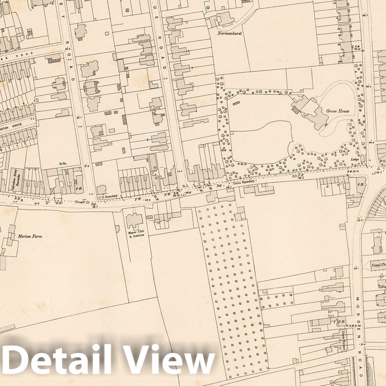 London, Sheet XIV.38 - Survey Map, 1895 - Ordnance Survey Historical Print