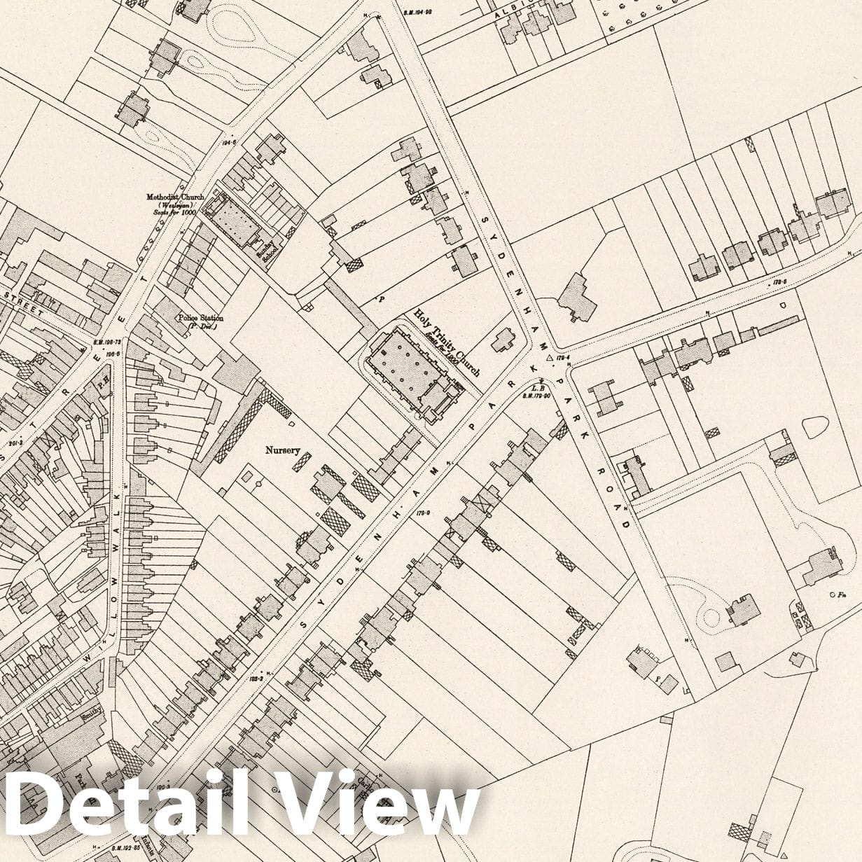 London Sheet XV.8 - Survey Map, 1895 - Ordnance Survey Map Print