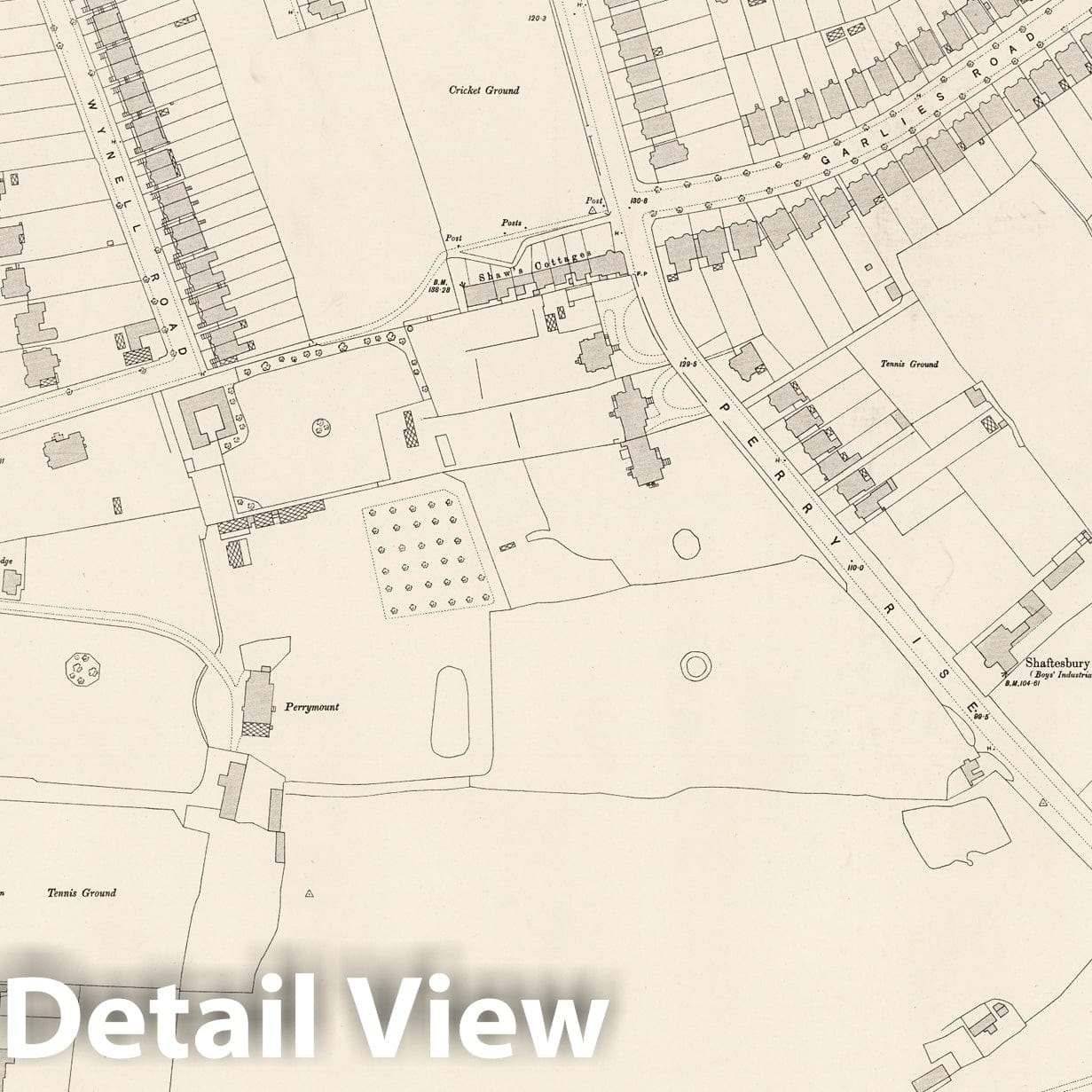 London Sheet XV.9 - 1895 Ordnance Survey Map Print
