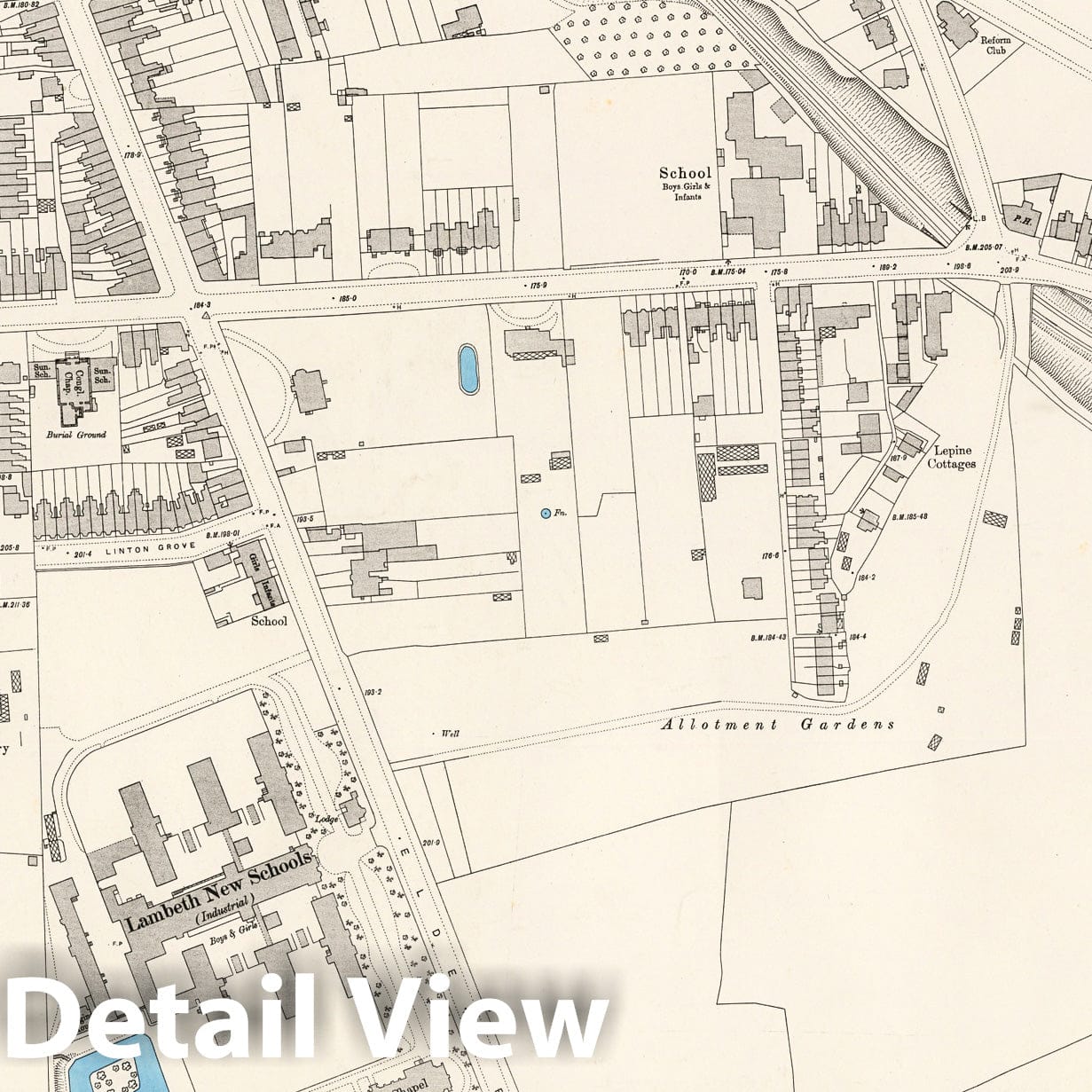 London, Sheet XV.15 - Survey Map, 1895 - Ordnance Survey Historical Print