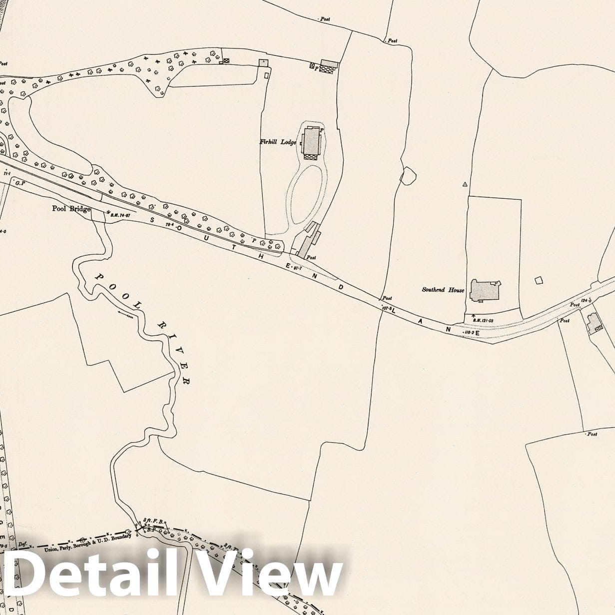 London, Sheet XV.20 - Survey Map, 1895 - Ordnance Survey Historical Print