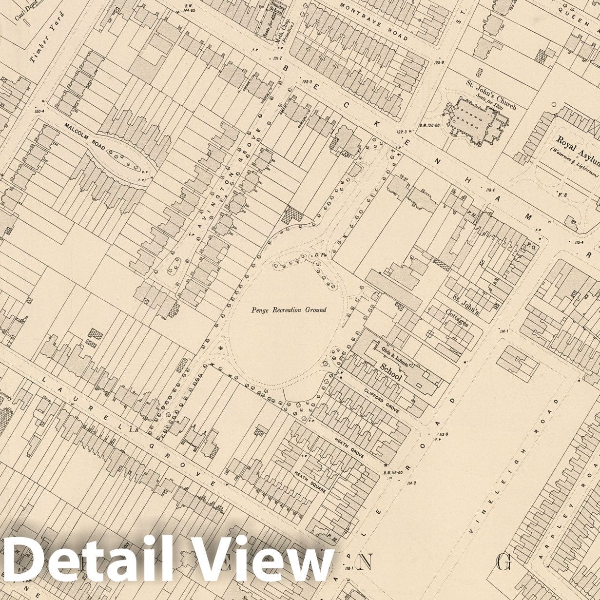 London - Survey Map, 1895 - Ordnance Survey Maps Print