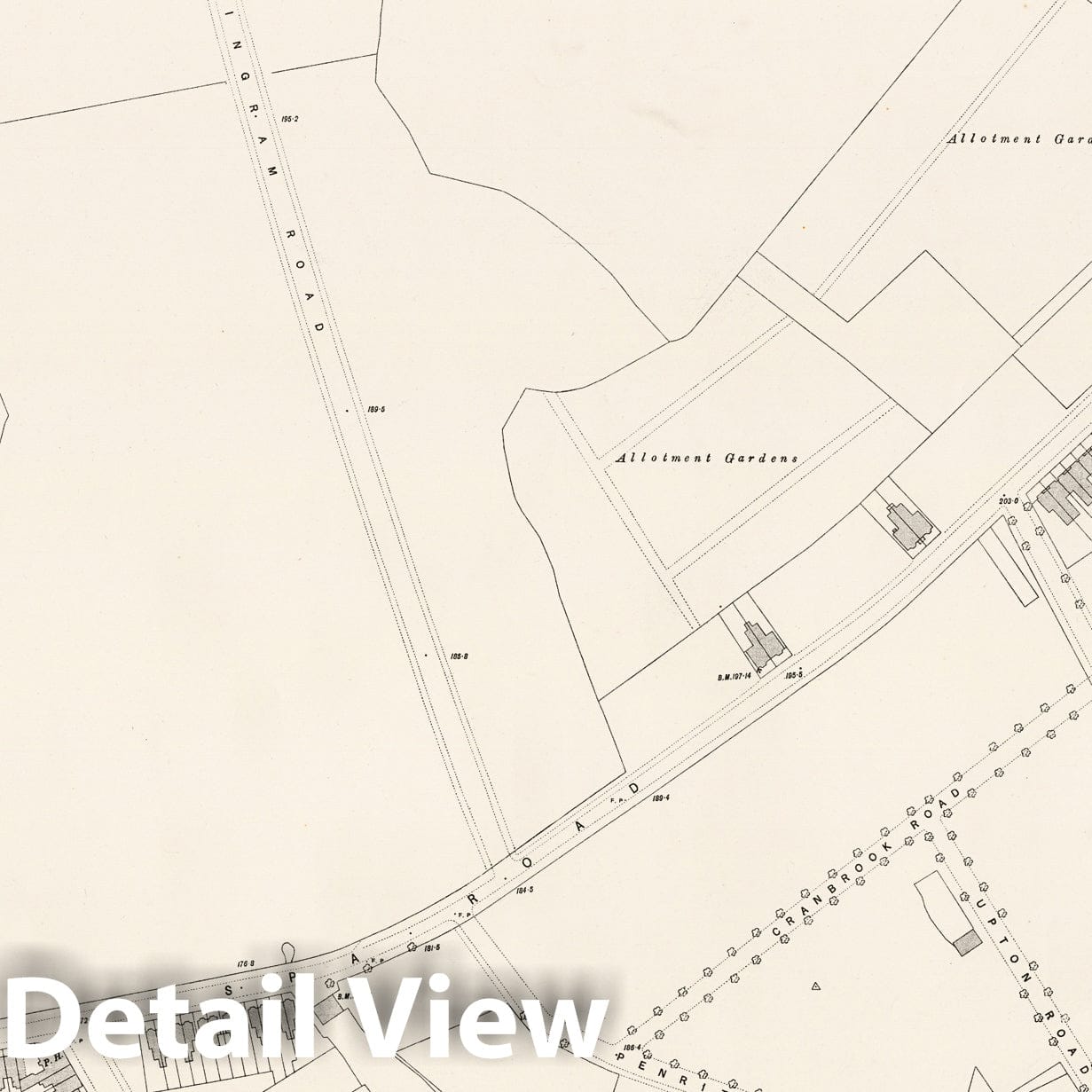 London - Survey Map, 1896 - Ordnance Survey Historical Map Print