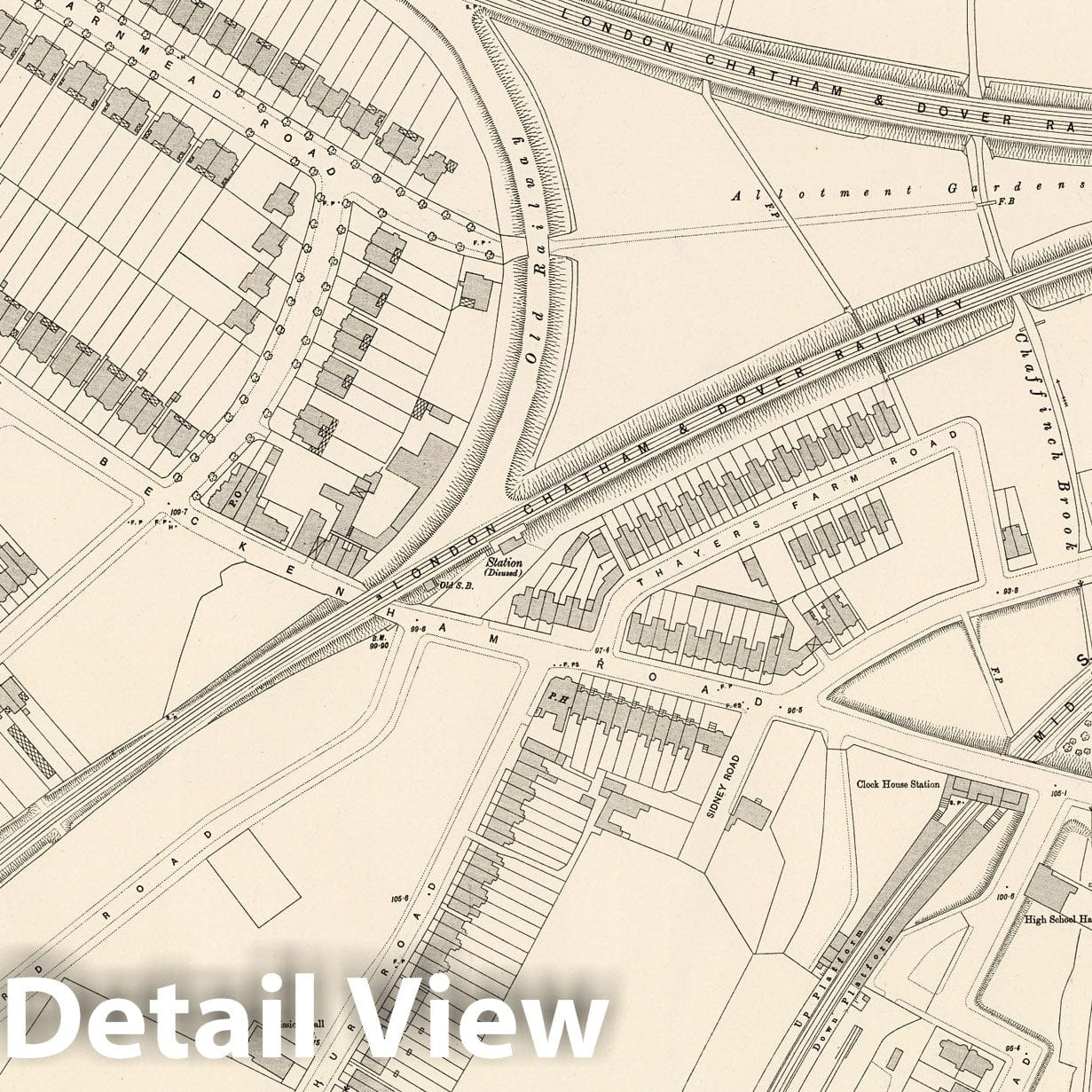 London - Survey Map, 1895 - Ordnance Survey Historical Map Print
