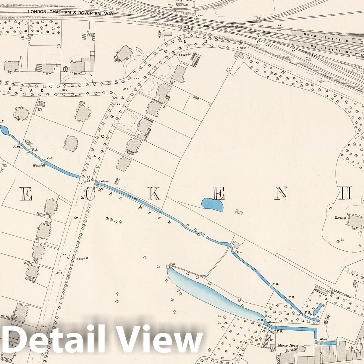 London - Survey Map, 1895 - Ordnance Survey Historical Reproduction