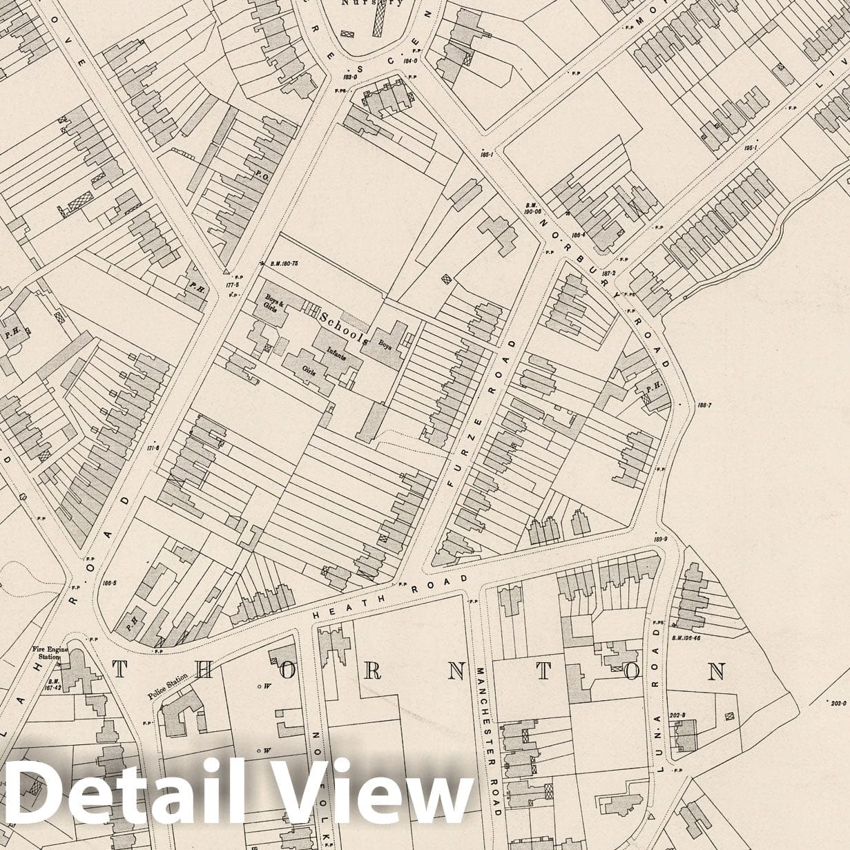 London, Sheet XV.55 - Survey Map, 1895 - Ordnance Survey Historical Print