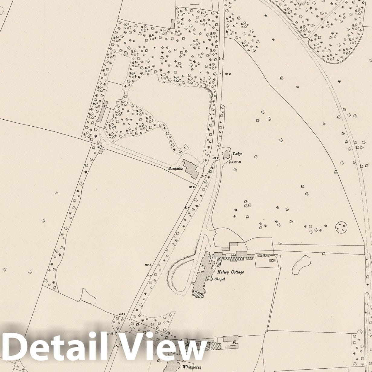 London, Sheet XV.60 - Survey Map, 1895 - Ordnance Survey Historical Print