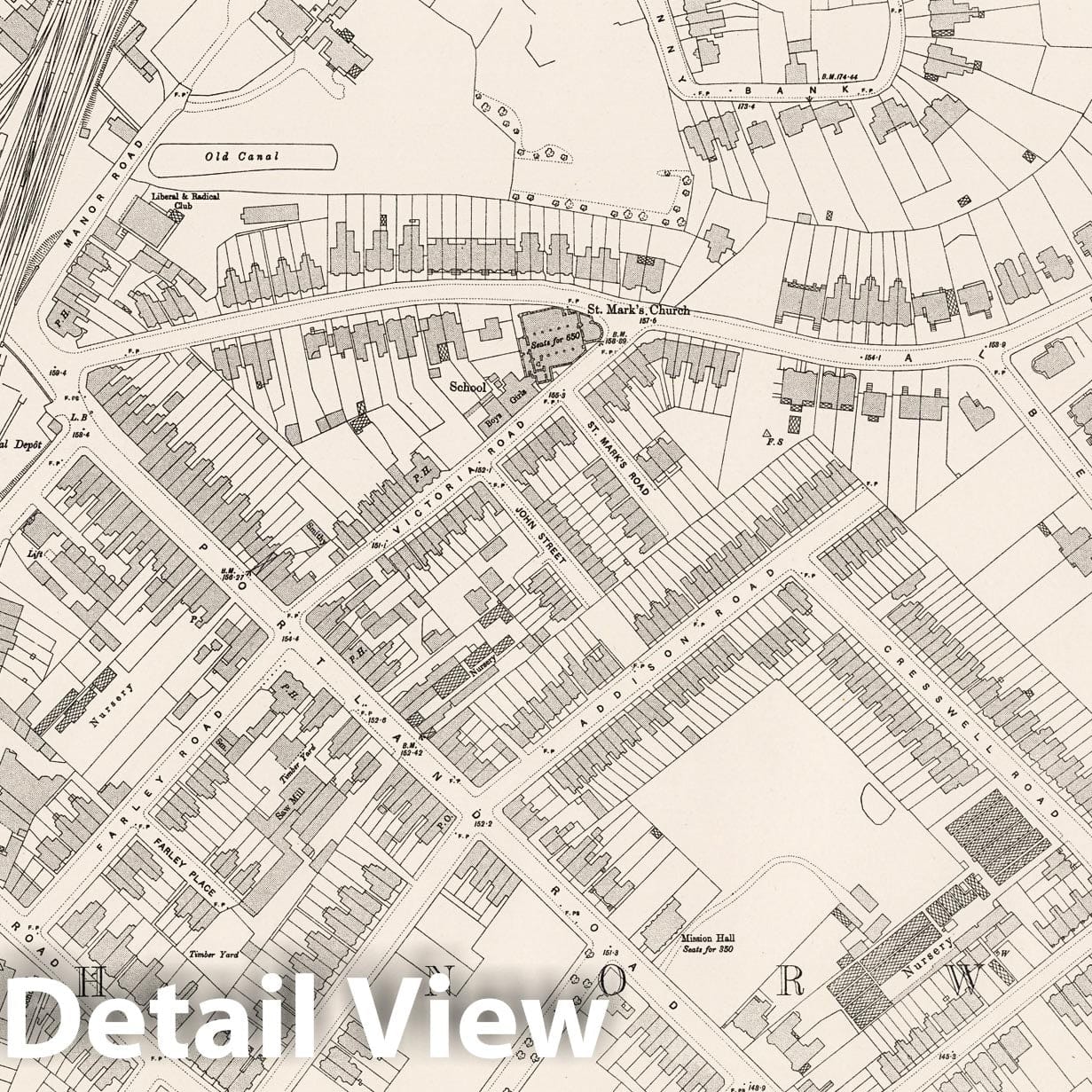 London, Sheet XV.67 - Survey Map, 1895 - Ordnance Survey Historical Print
