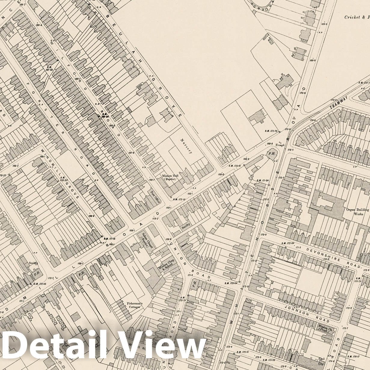 London Sheet XV.85 - 1896 Ordnance Survey Map Print