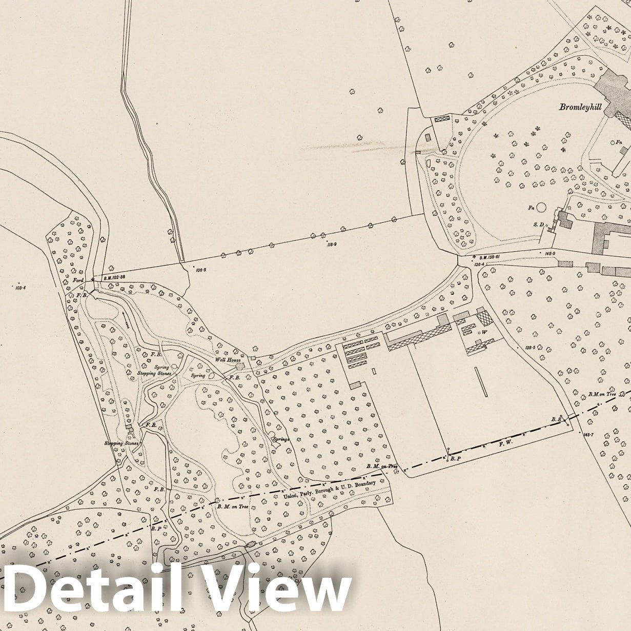 London, Sheet XVI.32 - Survey Map, 1895 - Ordnance Survey Print