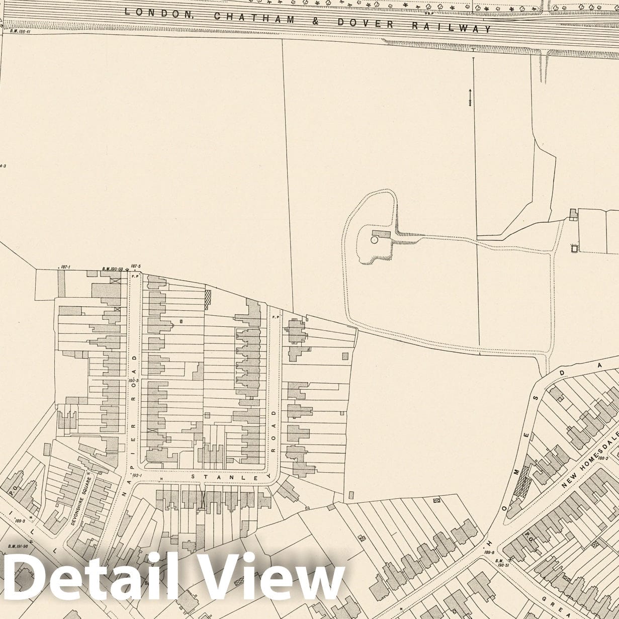 London, Sheet XVI.64 - Ordnance Survey Survey Map, 1895