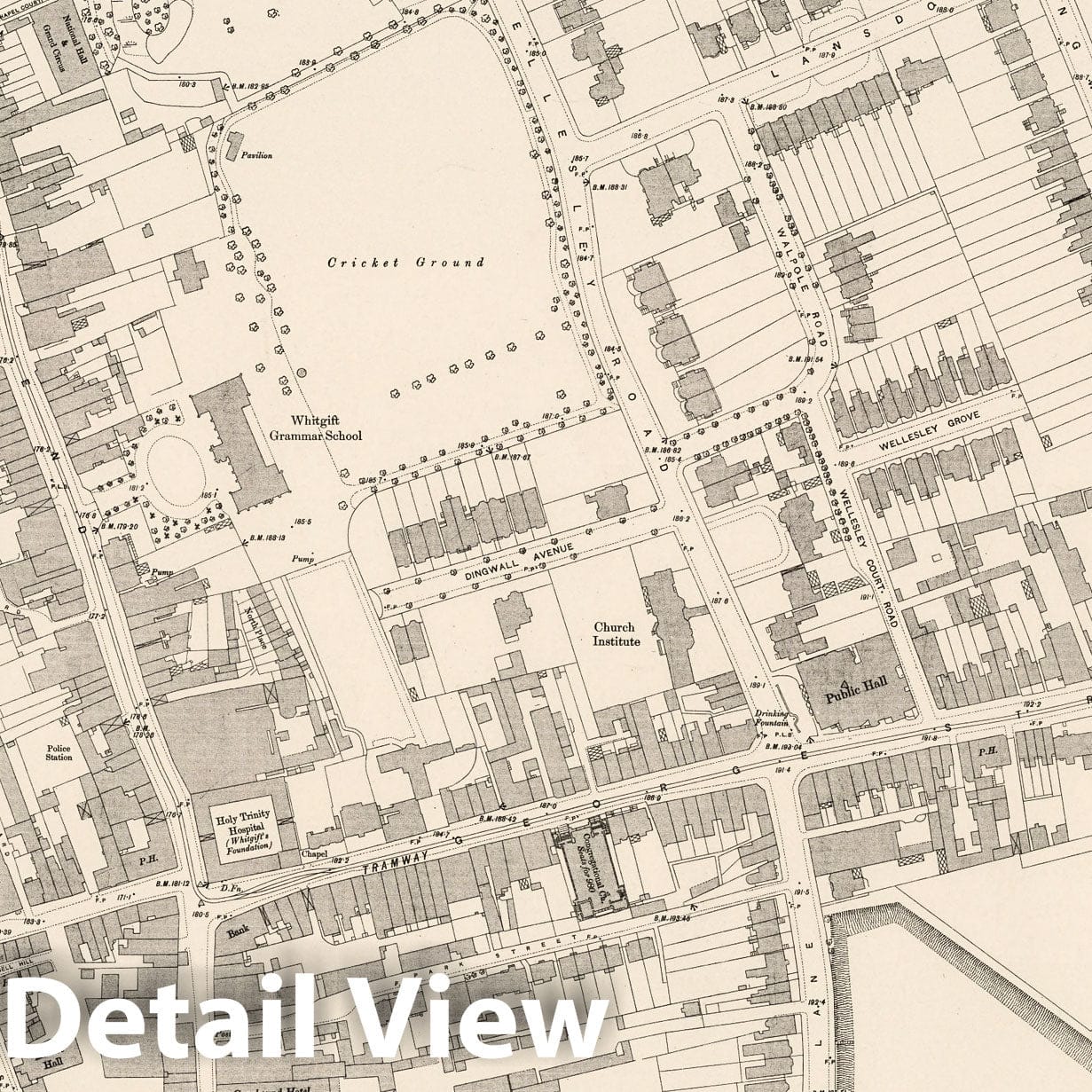 London, Sheet XVII.5 - Survey Map, 1896 - Ordnance Survey Print