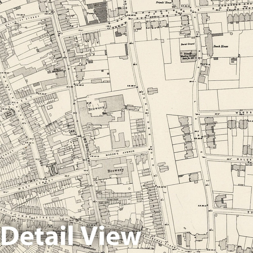 Historic Map : London (England), City Atlas Map, London Sheet XVII.15 1896 - Vintage Wall Art