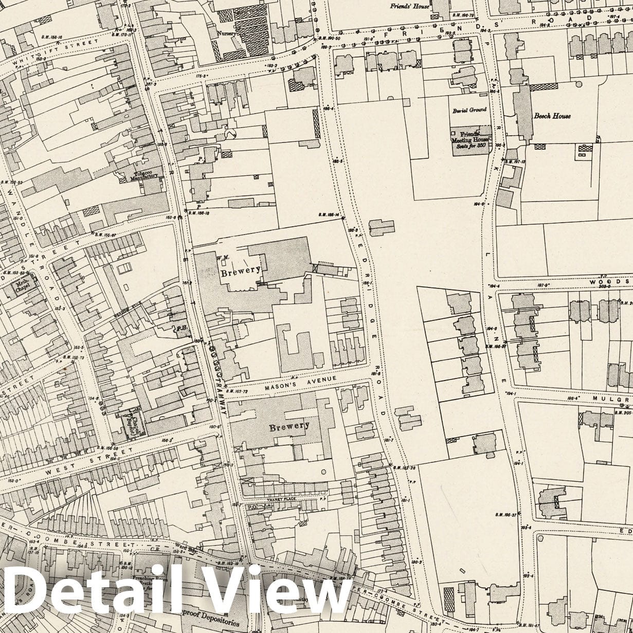 London Sheet XVII.15 - Ordnance Survey Map 1896 - Historical Map Print
