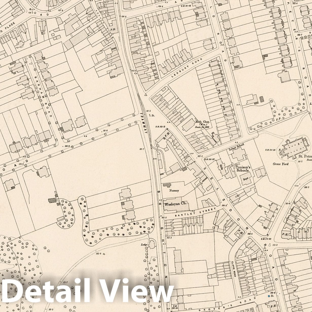 London, England - Sheet XVII.25, 1896 - Ordnance Survey Map Print