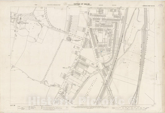 Historic Map : London (England), City Atlas Map, London Sheet XVII.45 1895 - Vintage Wall Art
