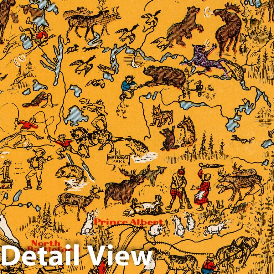 Historic Map : Saskatchewan. 1929 - Vintage Wall Art