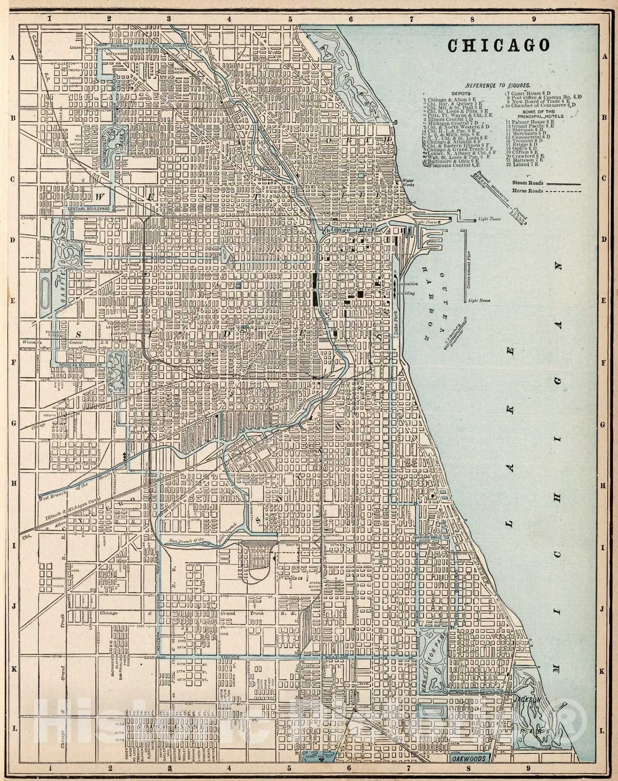 Historic Map : World Atlas Map, Chicago 1893 - Vintage Wall Art