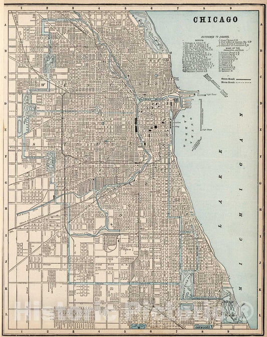 Historic Map : World Atlas Map, Chicago 1893 - Vintage Wall Art