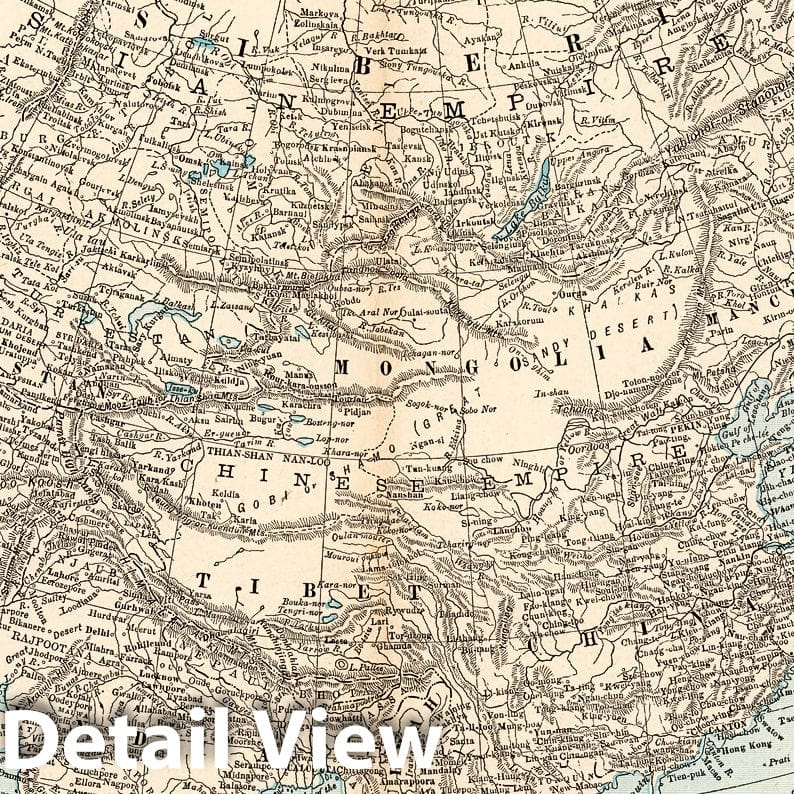 Historic Map : World Atlas Map, Asia 1893 - Vintage Wall Art – Historic ...