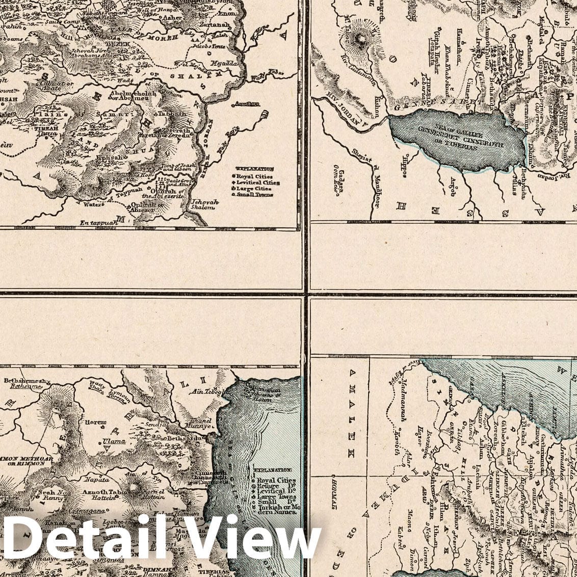 Holy Land - Tribes, 1893 - Historical Map Print