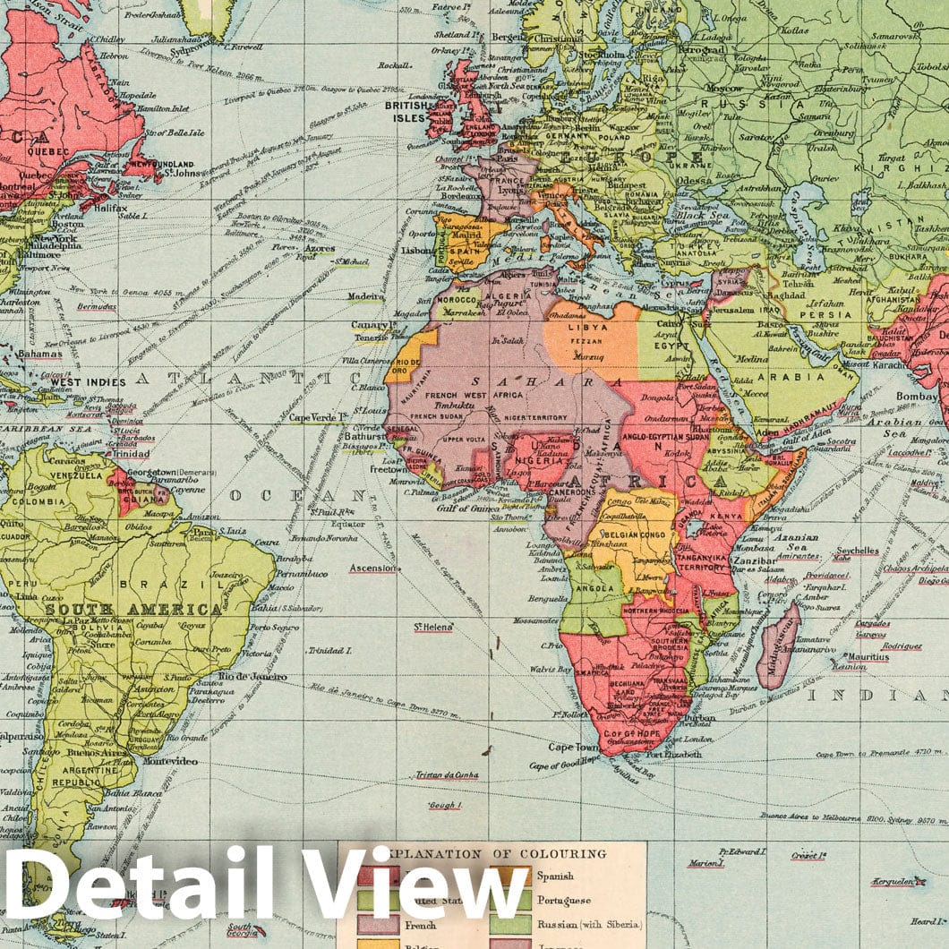 World Political, 1923 - Historical Map Print