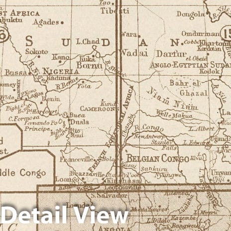 Southern Africa and Madagascar 1925 Historical Map Print