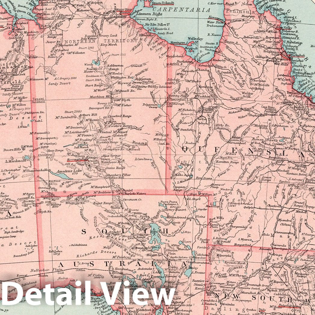 Australia, New Zealand and Oceania - 1925 Historical Map Print