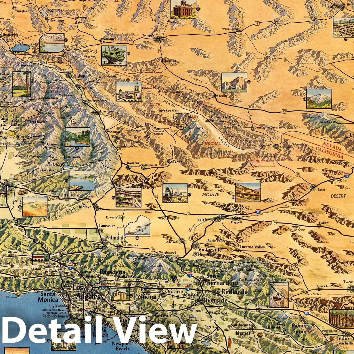 Southern California - Pictorial Map, 1969 - Historical Map Print