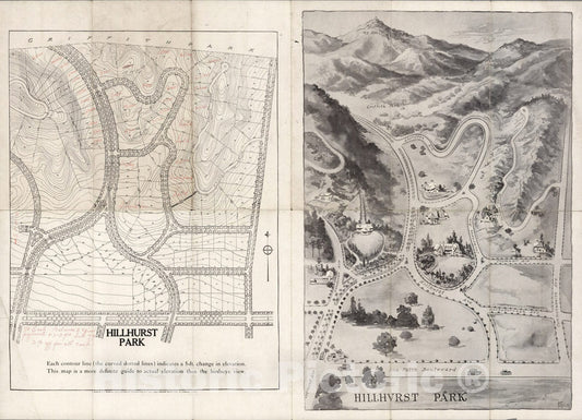 Historic Map : Pamphlet, Hillhurst Park 1925 - Vintage Wall Art