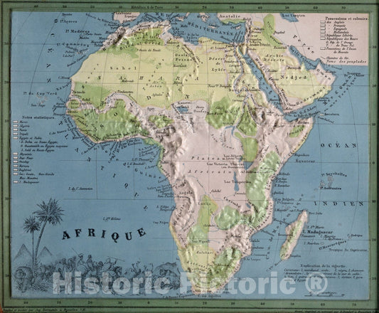 Historic Map : World Atlas Map, Afrique 1865 v2